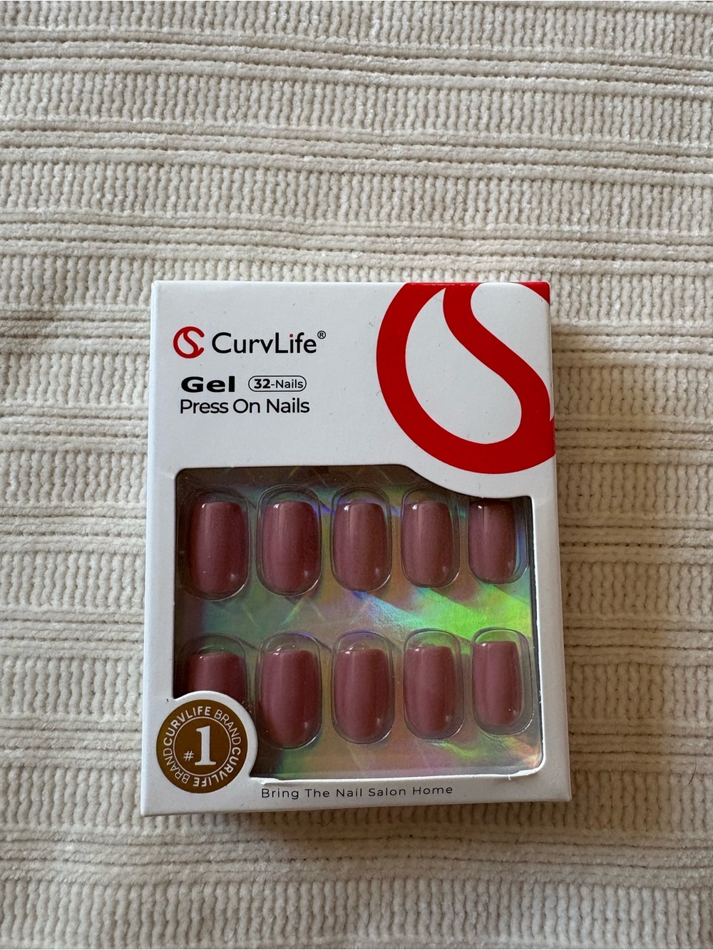 Curvlife Gel Press-On Nails in Mauve Pink